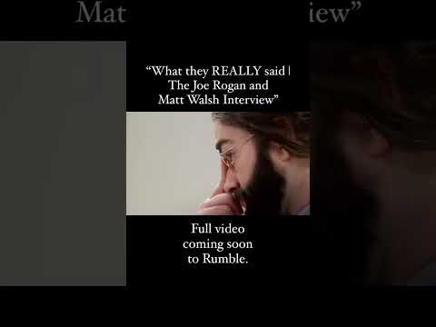 Joe Rogan – Matt Walsh – “Am I Racist” Breakdown. Full video coming soon to Rumble.