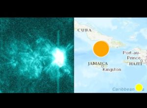 BIG 6.8M Earthquake Strikes Off Cuba’s Southern Coast, Near X-Class Solar Flare Erupts from Sun